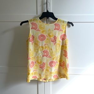 Equipment Femme Reagan Citrus Print Silk Tank XS